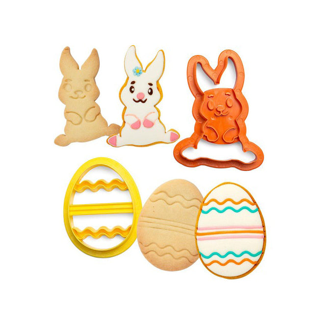 Easter Bunny & Egg Cookie Cutters, Set Of 2
