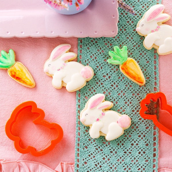 Easter Rabbit & Carrot Cookie Cutters, Set Of 2