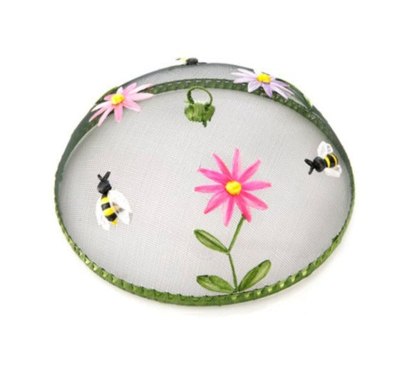 Domed Mesh Food Cover, 35cm, Bees