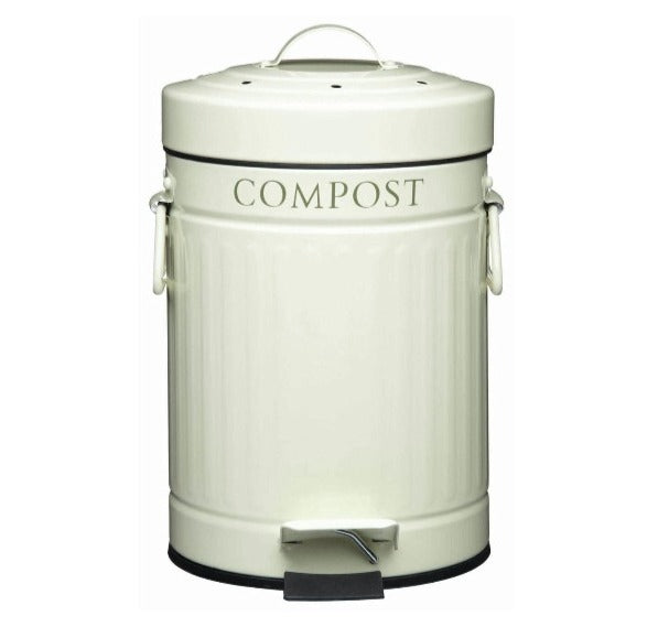 Compost Pedal Bin With Charcoal Filter, 3 Litre