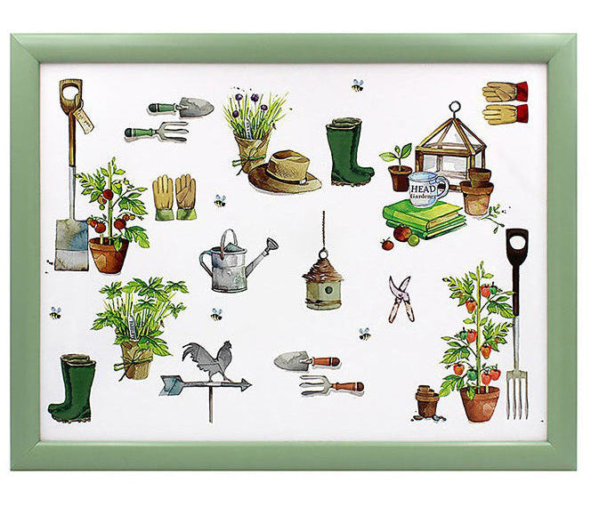 Premium Cushioned Lap Tray, Green Fingers Garden