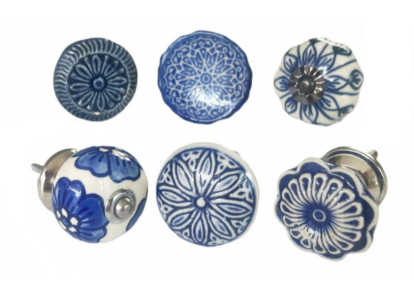 Drawer Knobs, Set Of 6, 4cm - 4.5cm