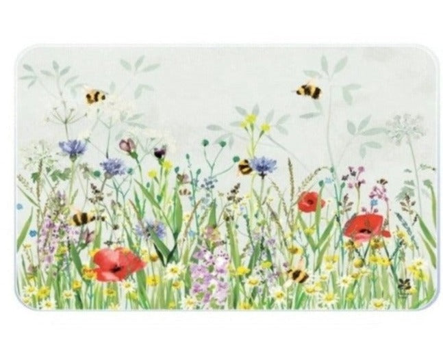Glass Worktop Saver, Bees, Large, 50cm x 40cm