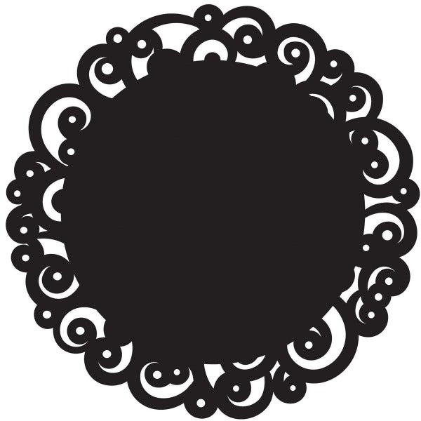 Black Patterned Paper Doilies, 16 Piece
