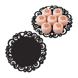 Black Patterned Paper Doilies, 16 Piece