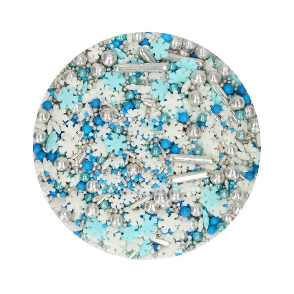 FunCakes Blue, White & Silver Sprinkles, 65g, Frosty