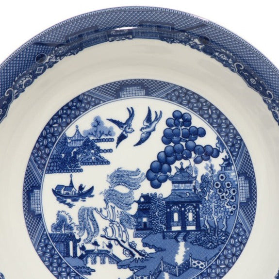 Blue Willow Pattern Salad Serving Bowl, 22cm