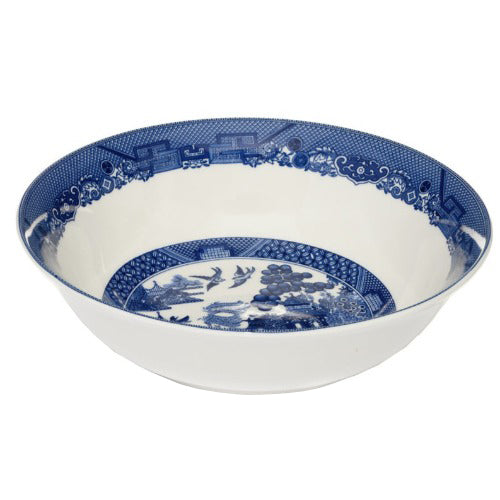 Blue Willow Pattern Salad Serving Bowl, 22cm