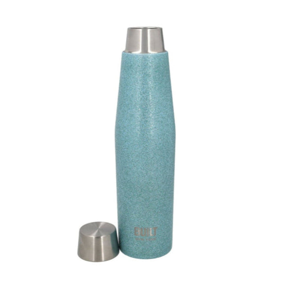 Built Double Walled Insulated Drinks Bottle, 540ml, Aqua Glitter