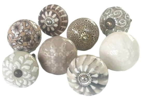 Drawer Knobs, Set Of 8, 4cm - 4.25cm