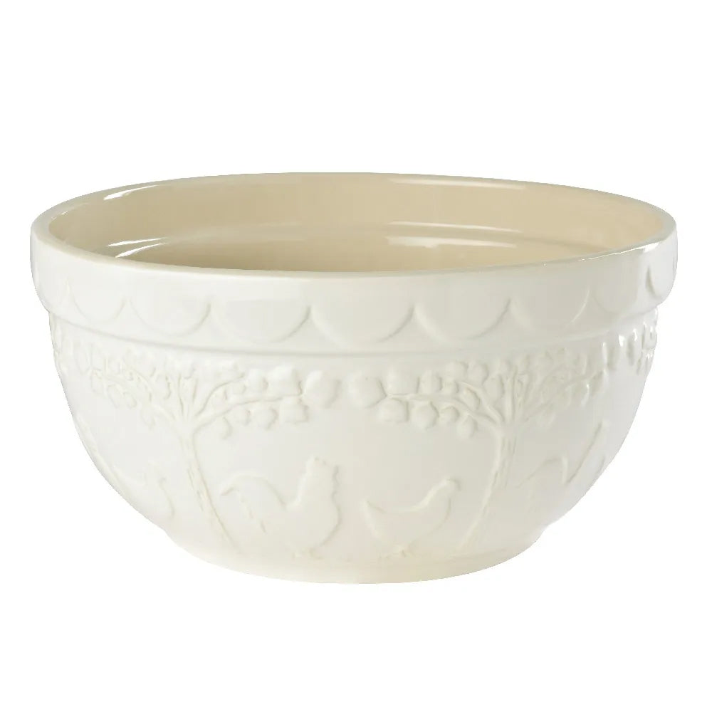 The Pantry Ceramic Mixing Bowl, Soft White, 27cm