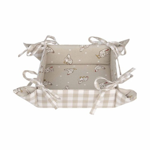 Reversible Cotton Bread & Napkin Basket