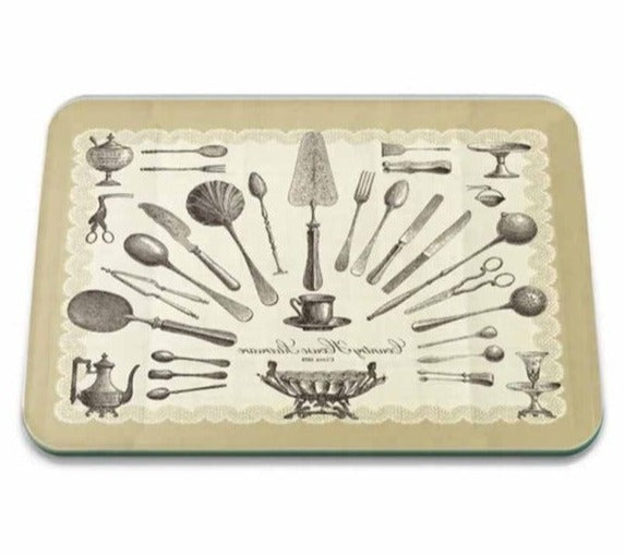 Glass Worktop Saver, Country Silverware, Medium, 40cm x 30cm