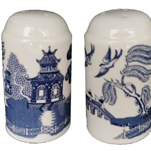 Blue Willow Pattern Salt & Pepper Set