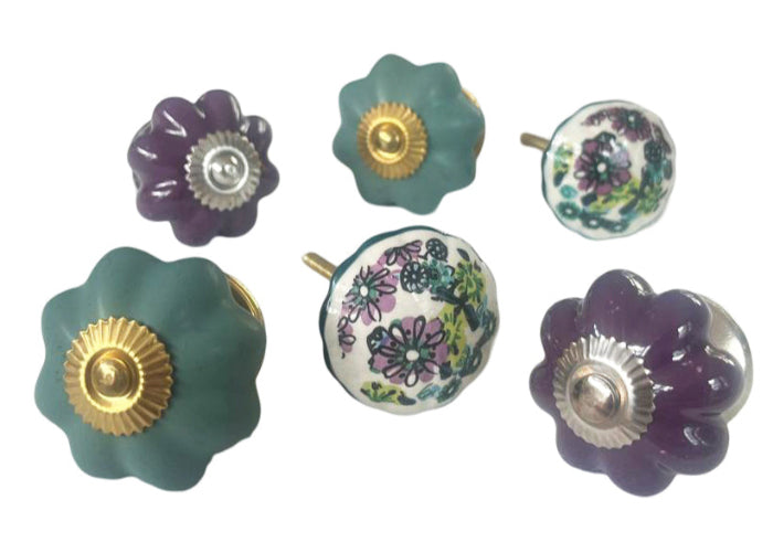Drawer Knobs, Set Of 6, 4cm - 4.25cm (ee789)