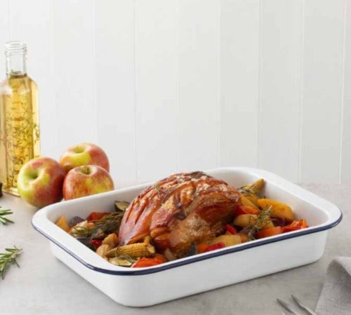 Falcon Enamel Oblong Roasting & Baking Pan, 37cm