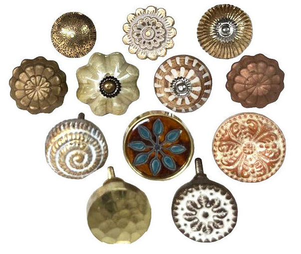 Drawer Knobs, Set Of 12, 3cm - 4.5cm (gt456)