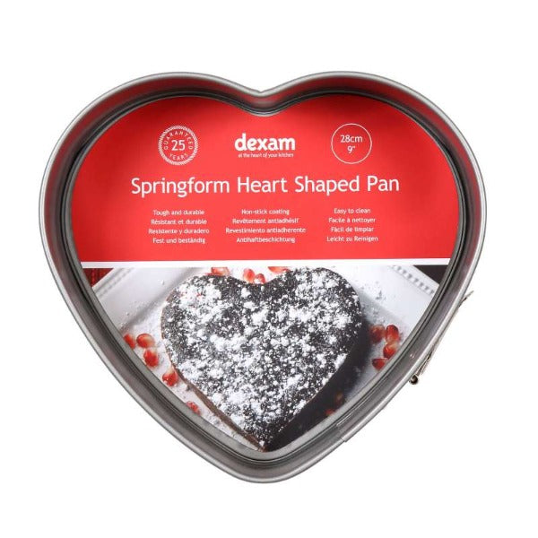 Dexam Non-Stick Heart Shaped Springform Pan, 22cm