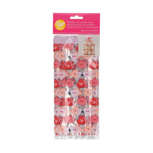 Wilton Candy Hearts Party Treat Bags, Pack Of 20