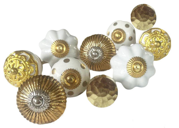 Drawer Knobs, Set Of 10, 4cm - 4.5cm