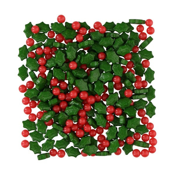 Wilton 3D Sprinkle Mix, 56g, Holly Leaf