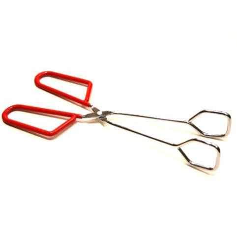 Steelex Red Handle Kitchen Food Tongs, 10"