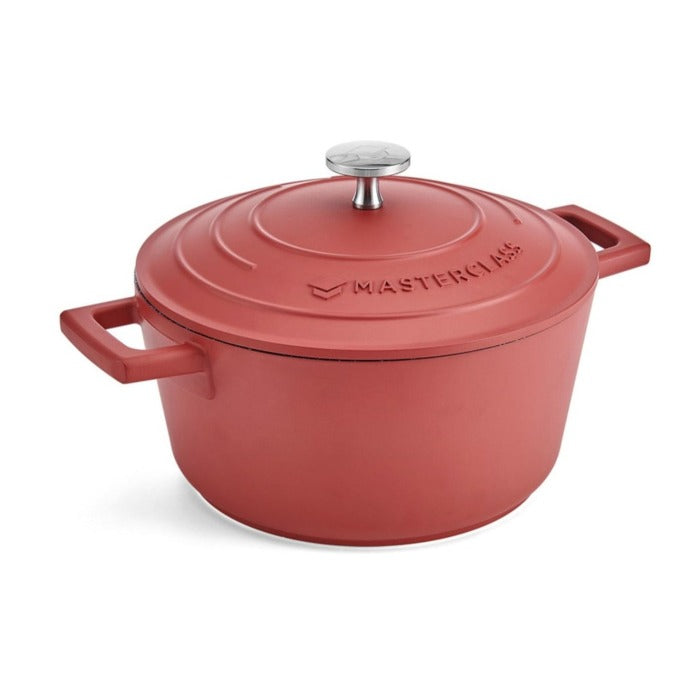 Masterclass Lightweight Non-Stick Casserole, 4L, Red