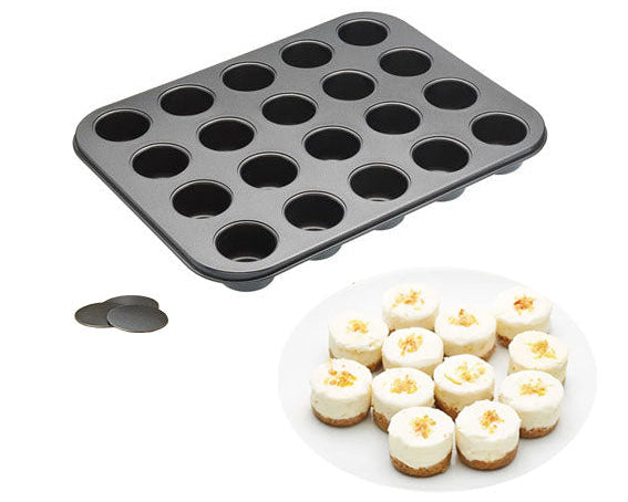 Non-Stick 20 Hole Loose Base Mini Cake Tin