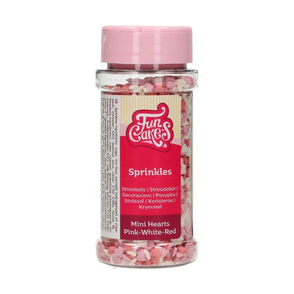 FunCakes Pink & White Heart Cake Sprinkles, 60g