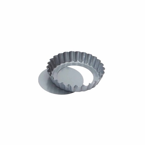 Dexam Non-Stick Loose Base Mini Fluted Tart Tin, 10cm x 2cm