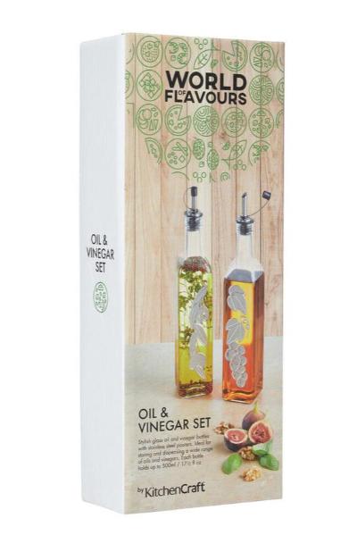 Italian Glass Oil & Vinegar Set, 500ml