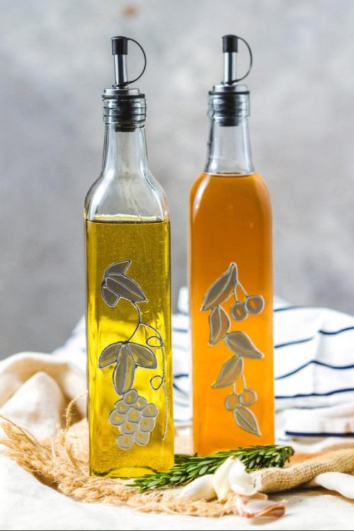 Italian Glass Oil & Vinegar Set, 500ml