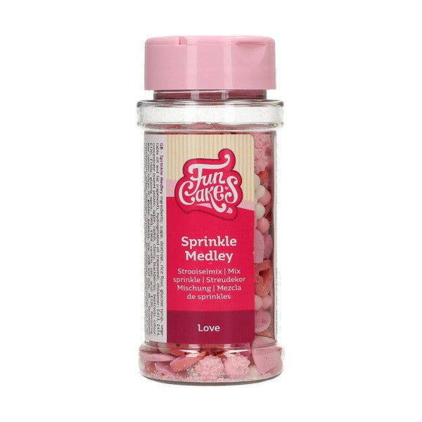 FunCakes Pink & White Cake Sprinkles, 50g, Love