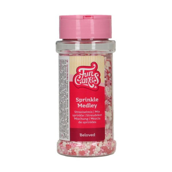 FunCakes Pink & White Cake Sprinkles, 65g, Beloved