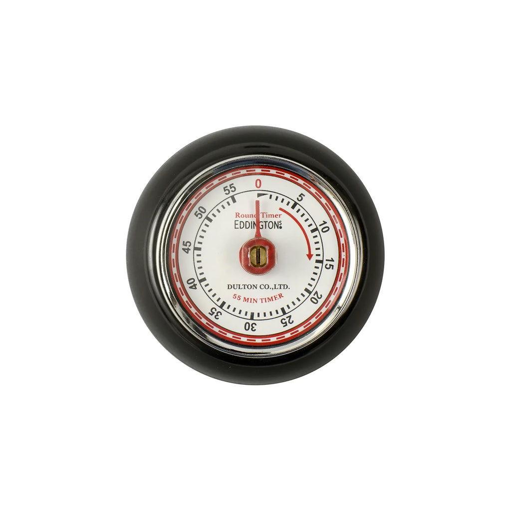 Retro Magnetic Kitchen Timer, Black