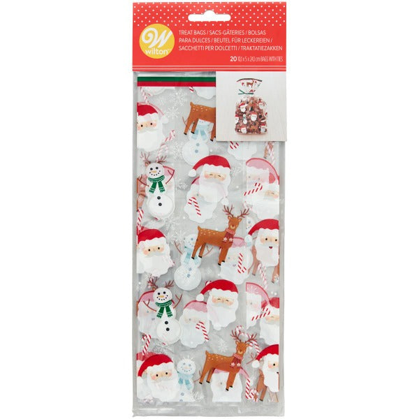 Wilton Santa & Snowman Party Treat Bags, Pack Of 20