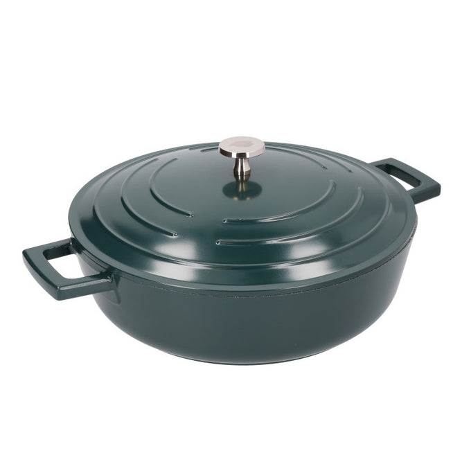 Masterclass Shallow Lightweight Non-Stick Casserole, 4l, Green