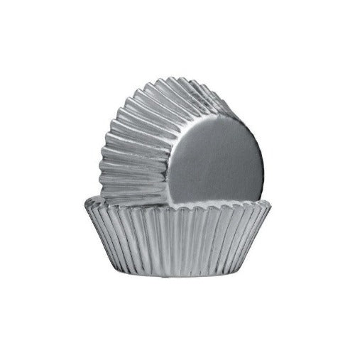 Culpitt Foil Cupcake & Muffin Cases, 50 Cases, Silver (cu94)