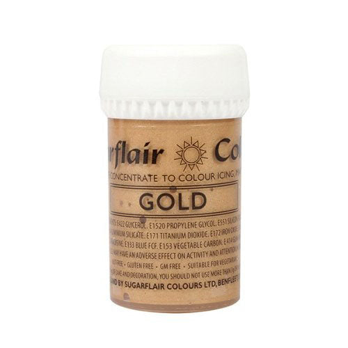 Sugarflair Paste Colour, 25g, Gold