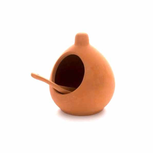 Dexam Terracotta Salt Cellar & Spoon Set