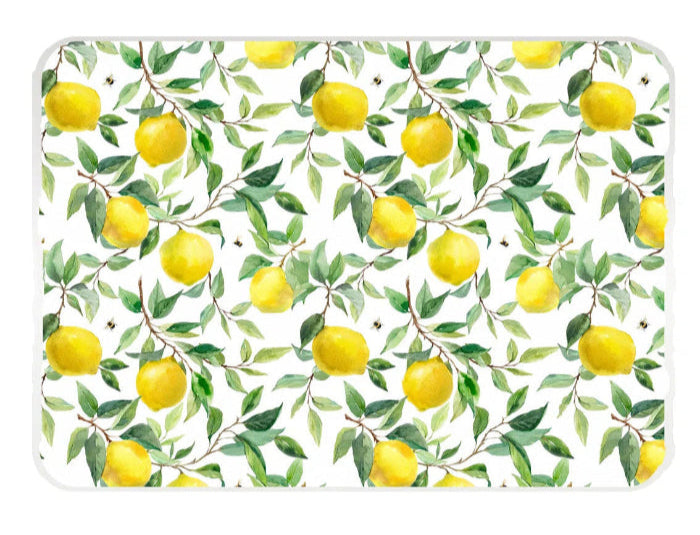 Glass Worktop Saver, Lemons, Large, 50cm x 40cm