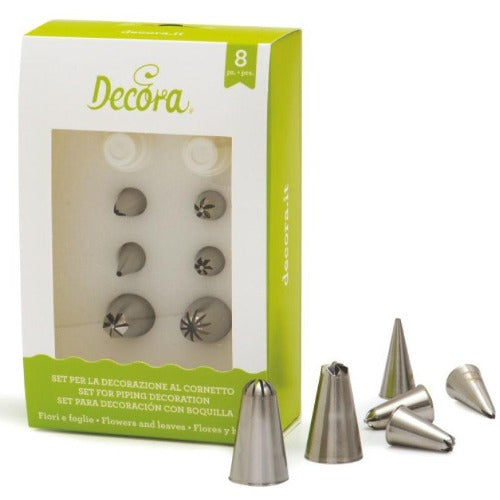 Icing & Piping Nozzles, 8 Piece, Flowers & Leaves