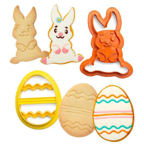 Easter Bunny & Egg Cookie Cutters, Set Of 2