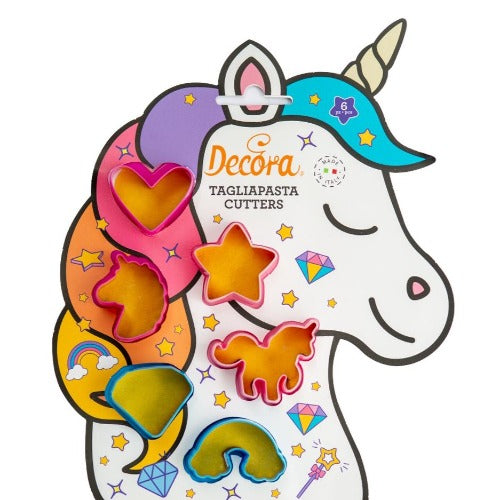 Unicorn Mini Cookie Cutters, Set Of 6 (D064)