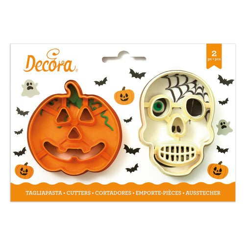Skull & Pumpkin Cookie Cutters, Set Of 2