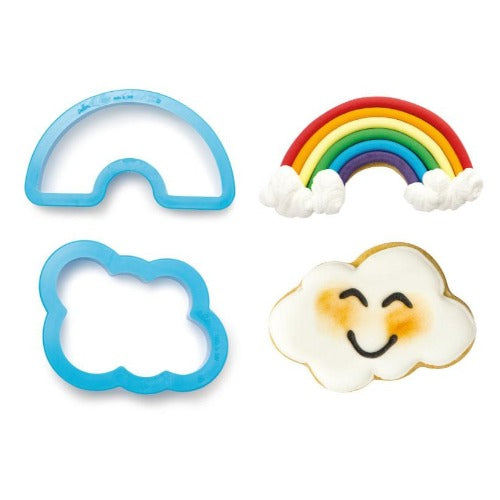 Rainbow & Cloud Cookie Cutters, Set Of 2