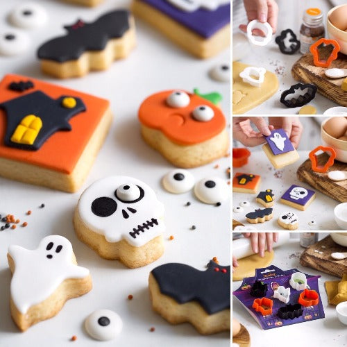 Mini Halloween Cookie Cutters, Set Of 6