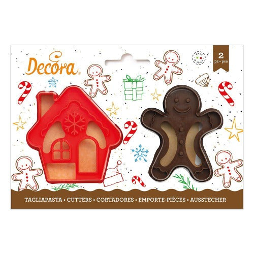Gingerbread Man & House Cookie Cutters, Set Of 2