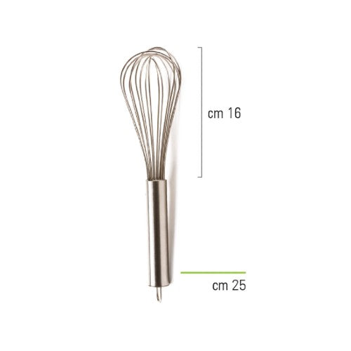 Stainless steel balloon whisk, 25cm (D101)