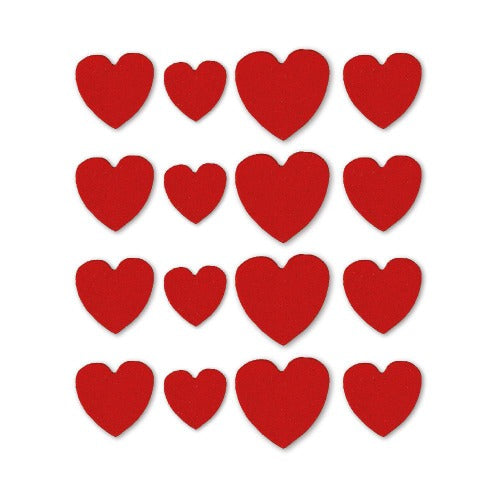 Sugar Heart Cake Decorations, 16 Piece